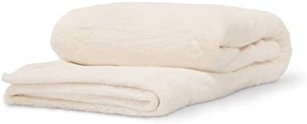 Jennifer Adams Ultra-Plush Throw Blanket 50x70 Ivory