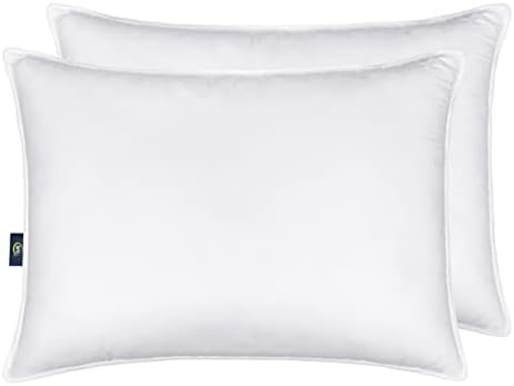 Serta Down Illusion Medium-Firm Bed Pillows 2 Pack Queen White