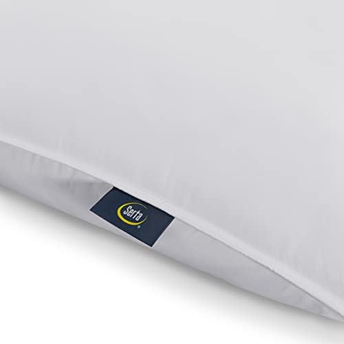 Serta Down Illusion Medium-Firm Bed Pillows 2 Pack Queen White