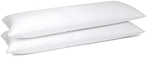Mastertex Grand Pillow Covers 20x55 - Zipper Allergy Moisture Wicking 2 Pack