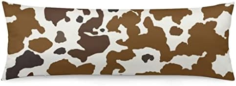 YUDILINSA Cow Print Body Pillow Cover 20x54 Zipper Decorative