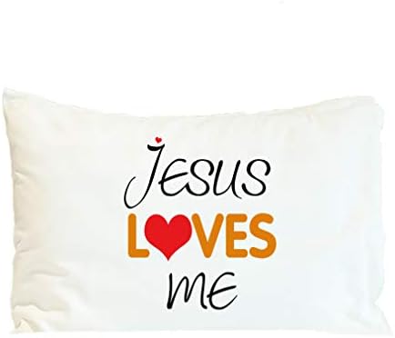 Style In Print Jesus Loves Me Pillow Case - 30x20 Inches