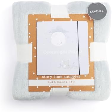 DEMDACO Storytime Snuggles 30x40 Inch Book Blanket Set Grey