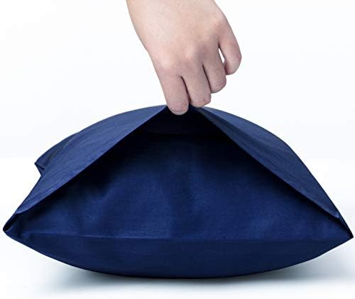 NTBAY Egyptian Cotton Pillowcases Set of 2 - 20x30 Navy Blue Envelope Closure