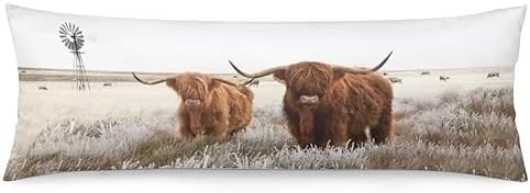 TOKILIAR Highland Cow Pillow Cover 20x54