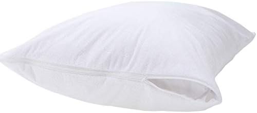 Kingnex King Size Pillow Protectors Set of 2 - Waterproof Featherproof