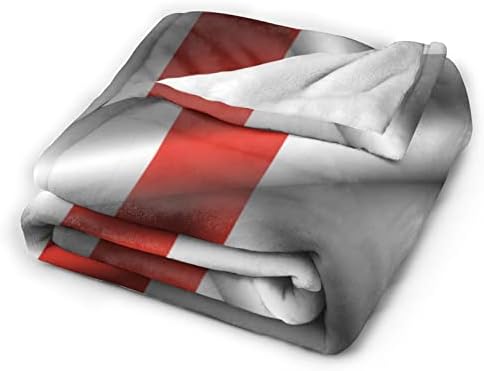 QIZYOQA Silk Style Thin Red Line Flag Throw Blanket 50x40