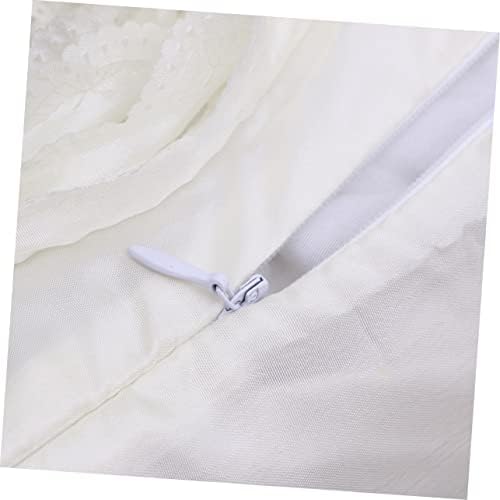 WHAMVOX Soft Floral Throw Pillow Cover Ivory White Cushion Case