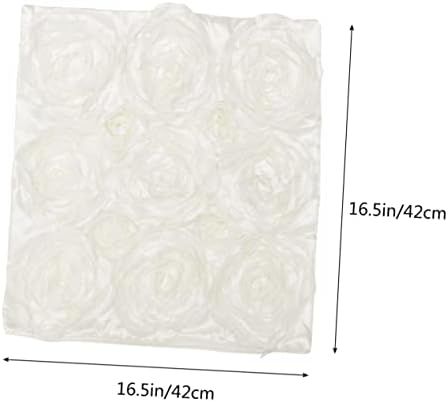 Unomor 42x42cm Square Embroidered Pillowcase with Invisible Zipper 1