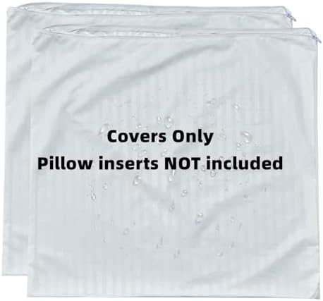 Kingnex Featherproof Euro Pillow Protectors 2 Pack Waterproof