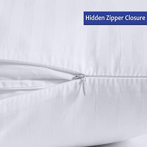 Precoco 100 Cotton Zipped Queen Pillow Protectors Set of 2