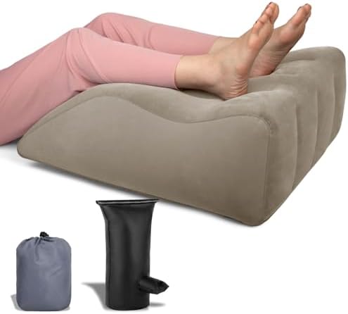 Tough Bison Leg Elevation Pillow - Inflatable for Swelling and Pain Relief