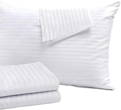 Set of 12 Zippered Pillow Protectors - Stain Resistant Easy to Clean