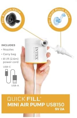 MaruHub INTEX QuickFill Air Pump for Mattresses Kayaks and Toys