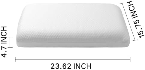 HYVECLOUD Memory Foam Bed Pillow - 24x16x5 Inches