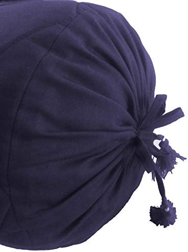 Navy Blue Quilted Bolster Pillowcase - 8 x 24 Removable Cover
