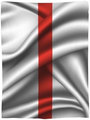 QIZYOQA Silk Style Thin Red Line Flag Throw Blanket 50x40