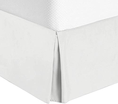 Clara Clark JS Sanders Solid Bedskirt Queen Size White