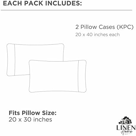 Linen Home 100 Cotton Percale King Pillowcases 2 Pack