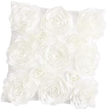 Unomor 42x42cm Square Embroidered Pillowcase with Invisible Zipper 1