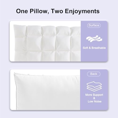 YOUR MOON Queen Size Soft Pillow with Cotton Cover