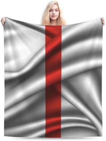 QIZYOQA Silk Style Thin Red Line Flag Throw Blanket 50x40