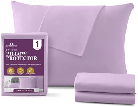 CirclesHome Pillow Protectors - Lavender 100 Cotton Zippered Single Pack