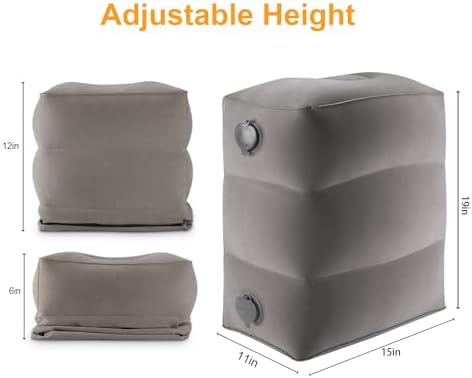 Maliton Inflatable Travel Foot Rest Pillow for Kids and Adults