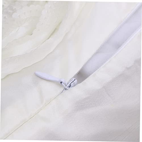 Unomor 42x42cm Square Embroidered Pillowcase with Invisible Zipper 1
