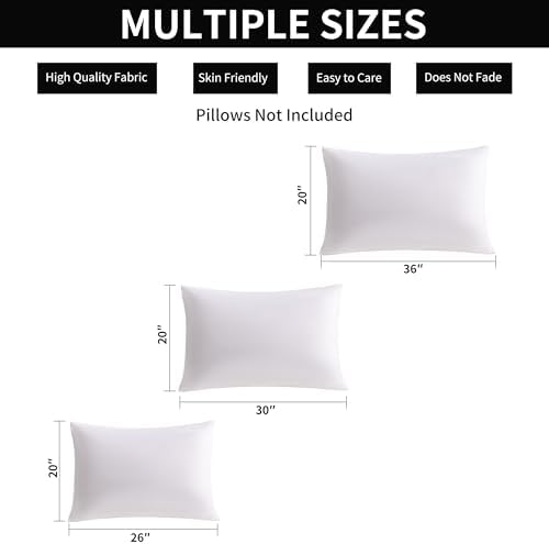 CULVE 24-Pack White Pillowcases Standard Size 20x26