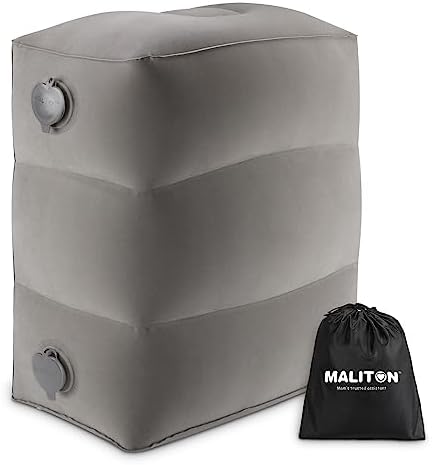 Maliton Inflatable Travel Foot Rest Pillow for Kids and Adults