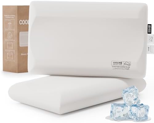 Cooloo8 Memory Foam Pillow Set of 2 for Neck Pain Relief