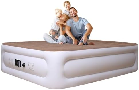 Etto Queen Air Mattress with Built-in Pump 650lb Max