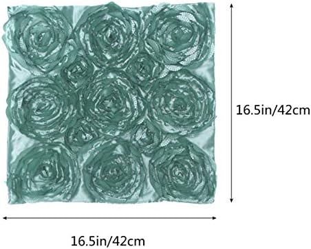 Cabilock 42x42cm Square Pillow Case with 3D Flower Embroidery