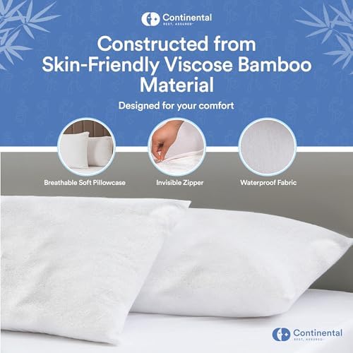 Continental Bedding Bamboo Viscose Pillow Protectors