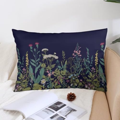 Floral Throw Pillow Covers Queen Size Set of 2