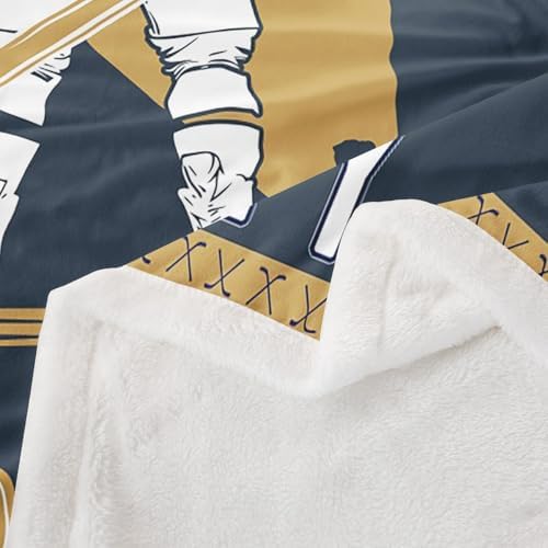 Feelyou Sherpa Fleece Throw Blanket for Ice Hockey Fans