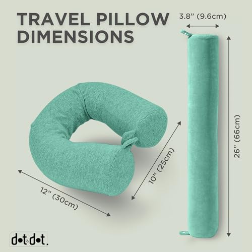 DotDot Twistable Memory Foam Travel Pillow - Mint One Size