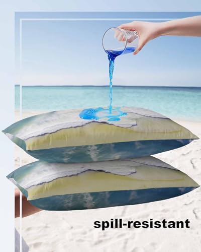 Waterproof Pillow Protector 2 Pack - 12x20 Inch Zipper Encasement