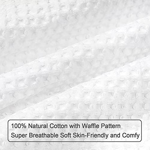PHF 100 Cotton Waffle Weave Lumbar Pillow Covers 2 Pack