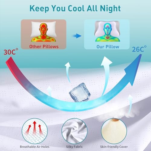Mokaloo Cooling Neck Pillow for Pain Relief and Comfort