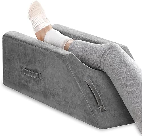UBBCARE Leg Elevation Pillow for Recovery Memory Foam with Velvet Cover