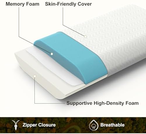 Vekkia Travel Pillow with Washable Cover 1