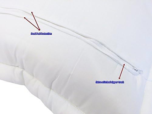 ClicksEZ White Queen Cover Case with Poly Fiber Filling