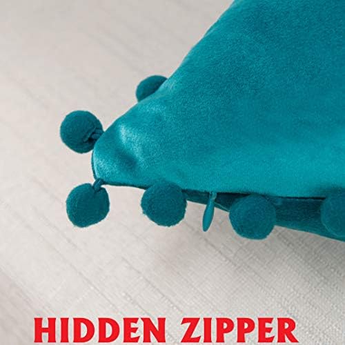 Elegant Comfort Velvet Cushion Covers Set of 2 Turquoise