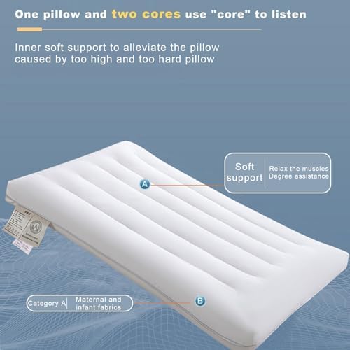 Soft Supportive Low Pillow for Sleeping Comfort