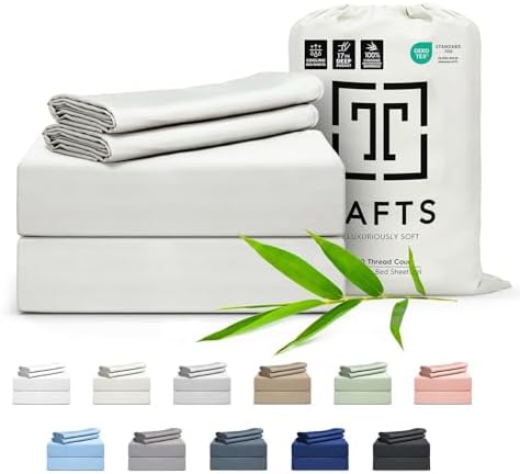 Tafts Bamboo Viscose Full Sheets Set Ivory White