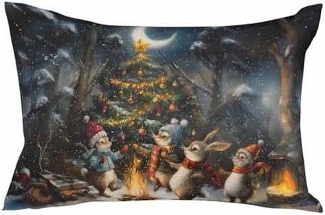Waterproof Pillow Protector 2 Pack with Zipper Animals Design