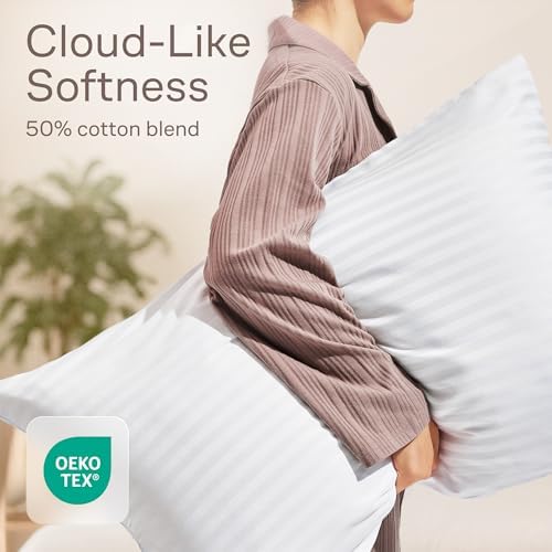 Set of 12 Zippered Pillow Protectors - Stain Resistant Easy to Clean