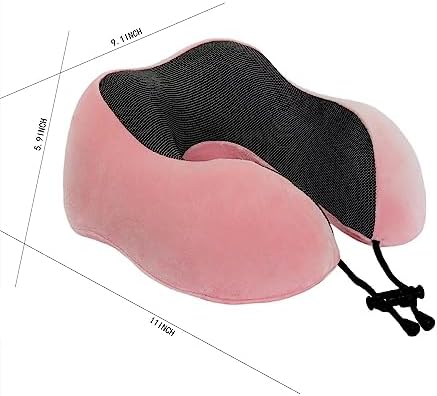 Makimoo Memory Foam Travel Pillow with 360-Degree Head Support